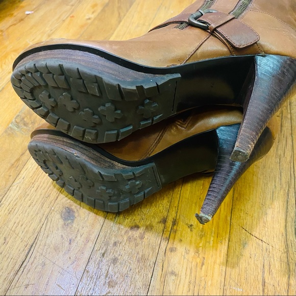 VGUC Guess Leather 4” Heeled Knee High Boots 7M - Picture 4 of 4